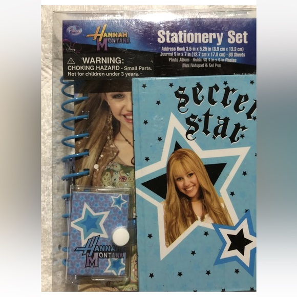 Hannah Montana Miley Cyrus Disney Stationary Set, Two T.V. Pens, and Stickers - Picture 5 of 10